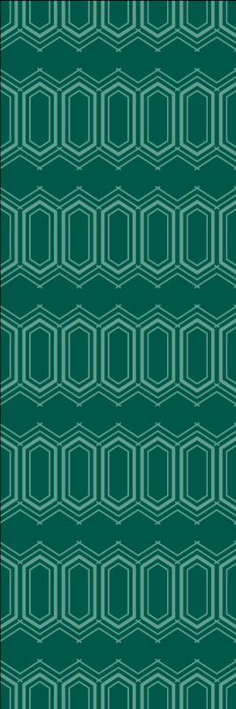 Alfombra vinílica geométrica patrón de círculos verdes - TenVinilo