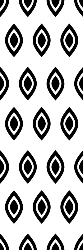 Alfombra vinílica geométrica en blanco y negro - TenVinilo