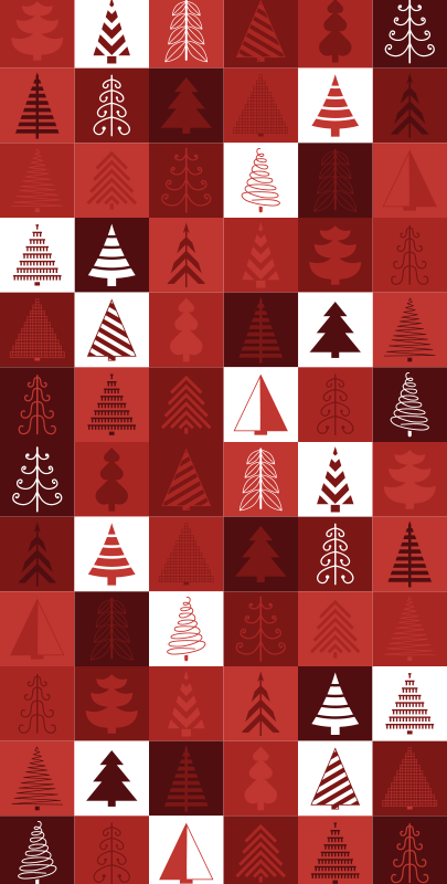 Alfombra vinílica navidad diseño de patchwork - TenVinilo
