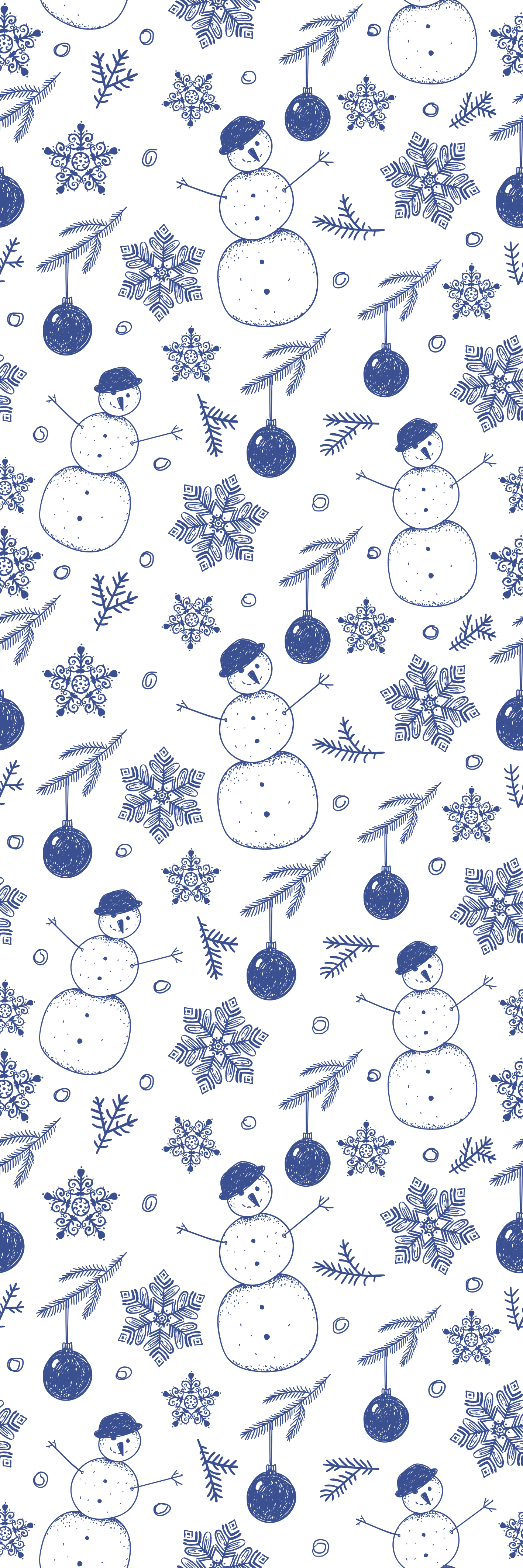 Alfombra vinílica navidad diseño invernal azul - TenVinilo