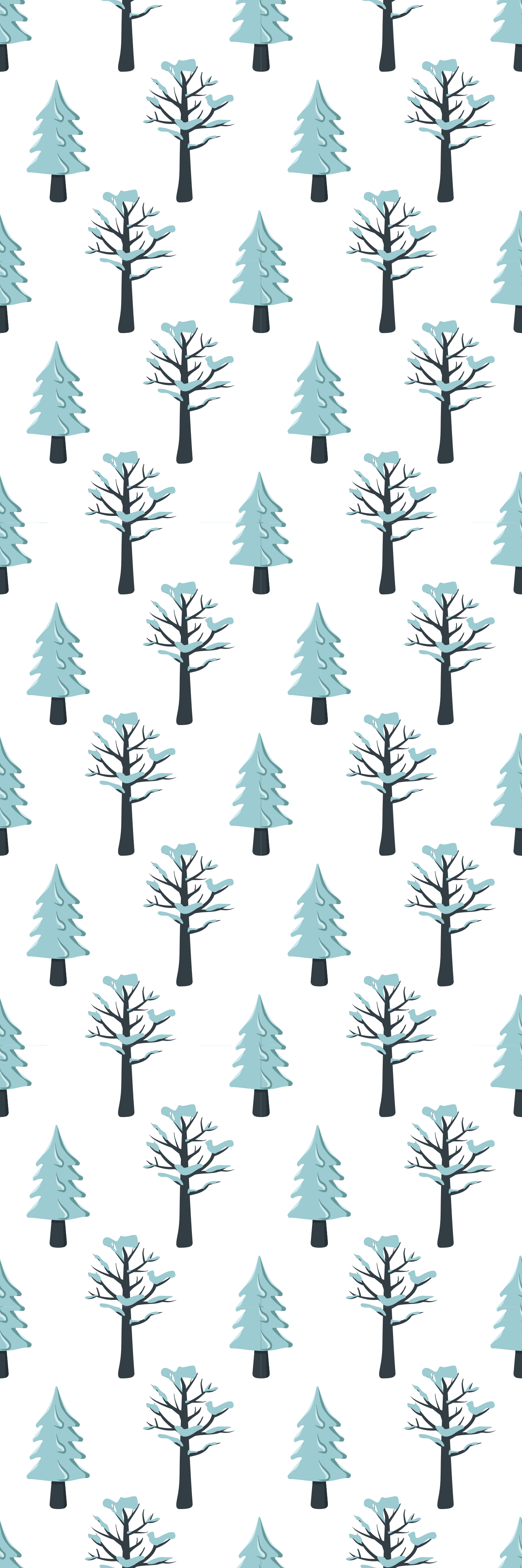 Alfombra vinílica navidad diseño árbol en la nieve - TenVinilo