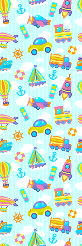 Alfombra vinílica dormitorio diseño de coches bonitos - TenVinilo