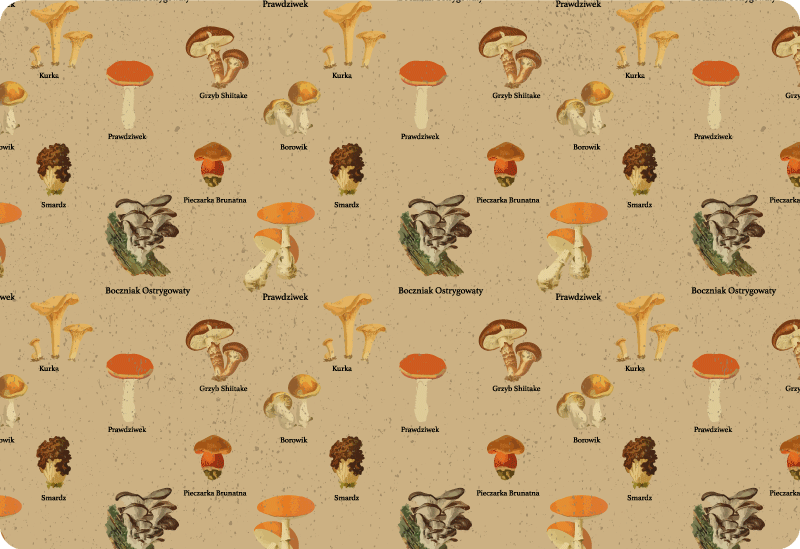 Alfombra vinílica naturaleza setas vintage - TenVinilo
