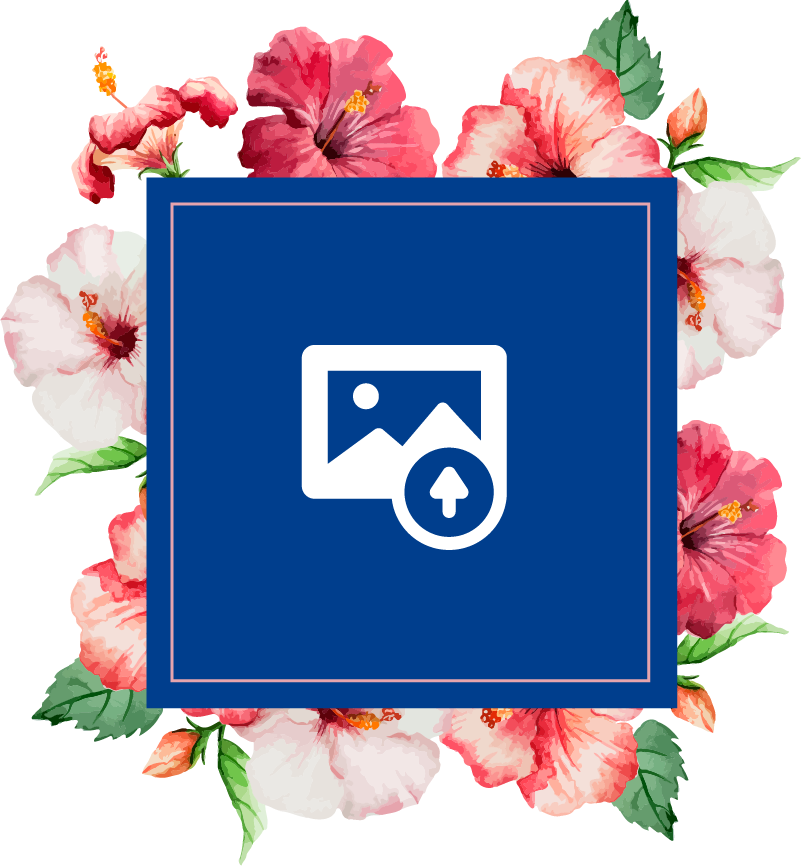 Alfombra vinílica naturaleza diseño floral hibisco - TenVinilo