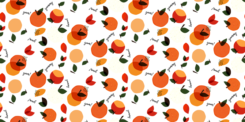 Alfombra vinílica naturaleza arreglo inspirado en frutas - TenVinilo