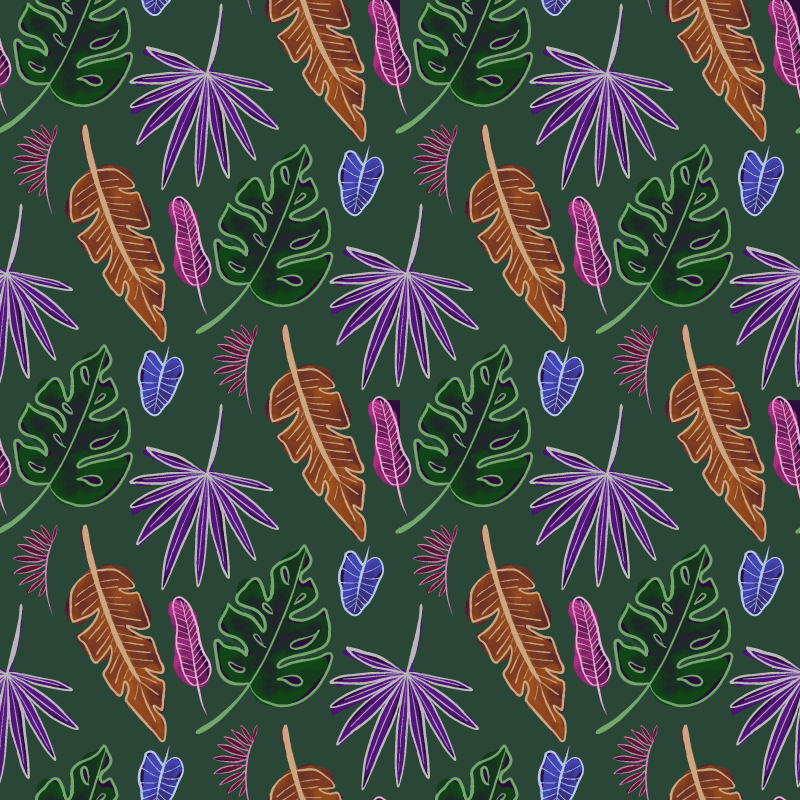 Alfombra vinílica flores geometric neon pantalla - TenVinilo