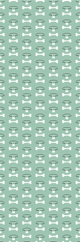 Alfombra vinílica dormitorio patrón de perros brillante - TenVinilo