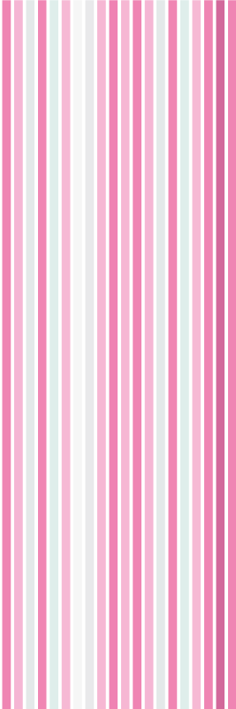 Alfombra vinílica dormitorio diseño vertical rosa y blanco - TenVinilo