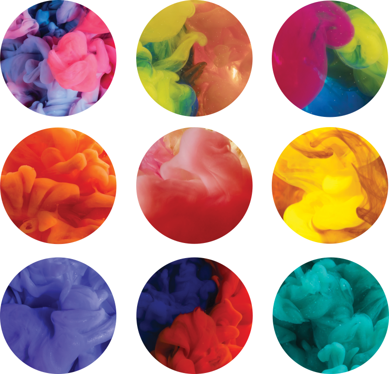 Alfombra vinílica geométrica y set de pegatinas coloridas - TenVinilo