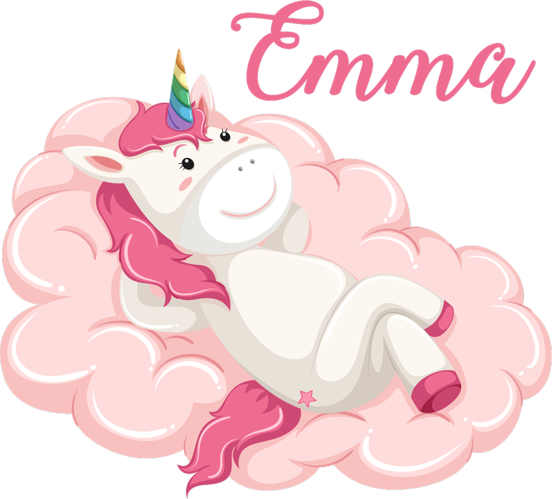 Alfombra vinílica infantil unicornio en la nube - TenVinilo