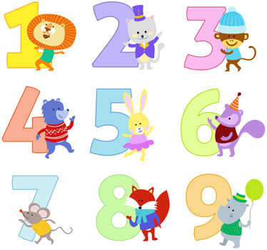 Alfombra vinílica infantil sticker colección de números - TenVinilo