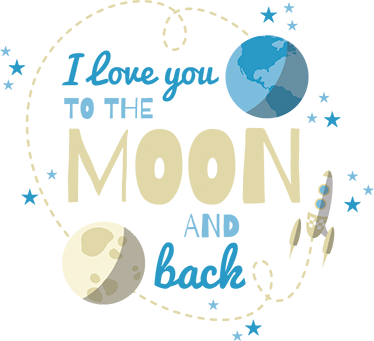 Alfombra vinílica infantil te quiero hasta la luna - TenVinilo