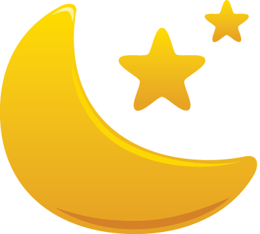Alfombra vinílica infantil media luna y estrellas - TenVinilo