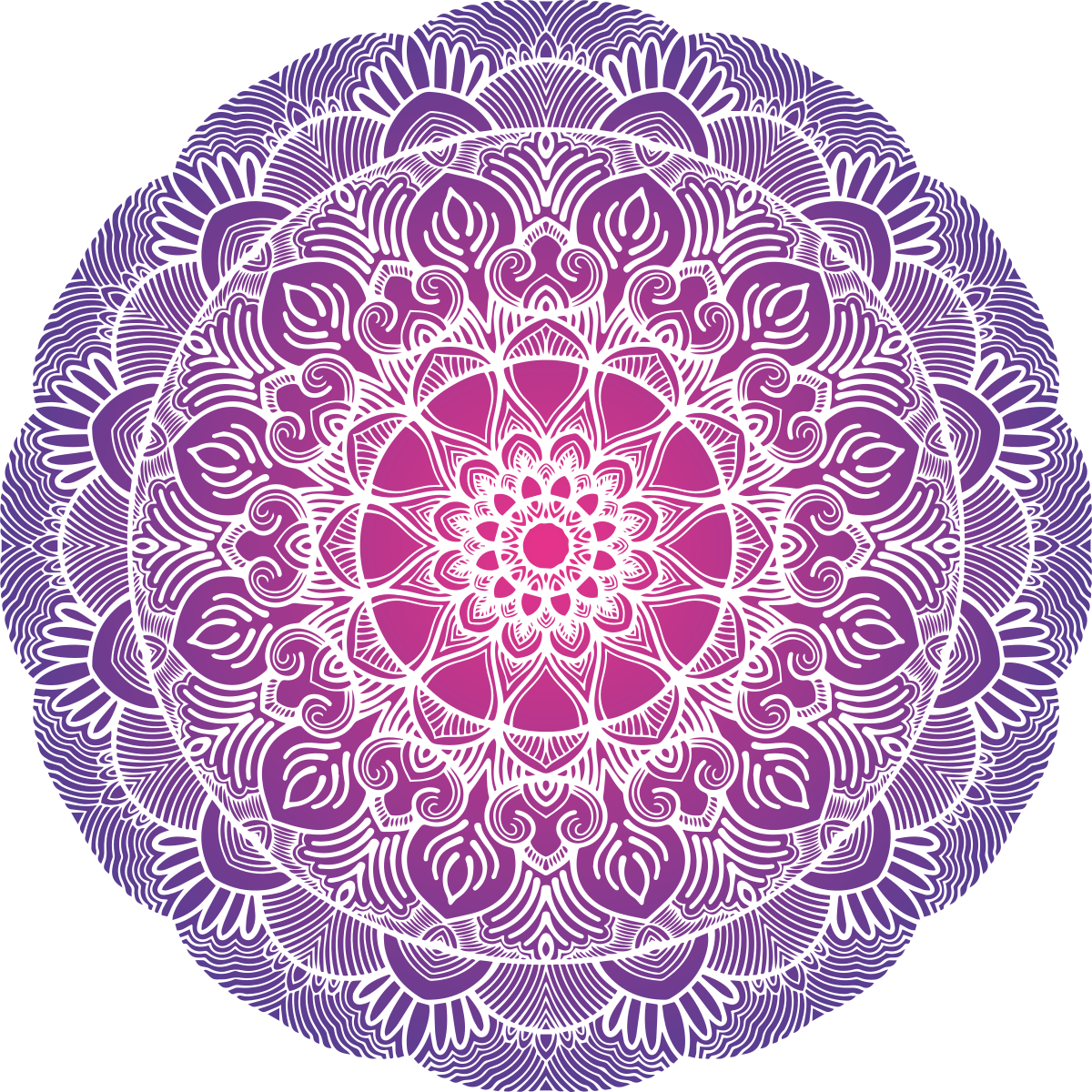Alfombra vinílica dormitorio mandala flor de vida púrpura - TenVinilo