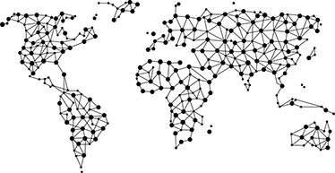 Alfombra vinílica mapamundi redes de mundo - TenVinilo