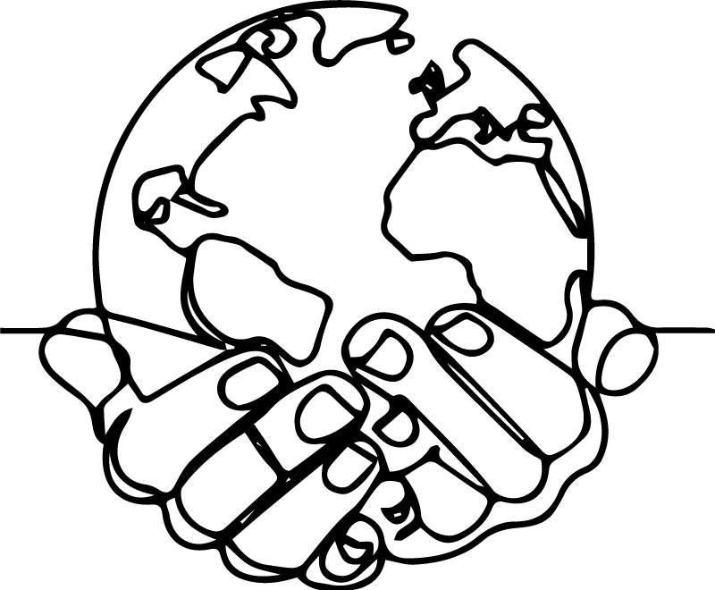 Alfombra vinílica mapamundi tierra minimalista - TenVinilo