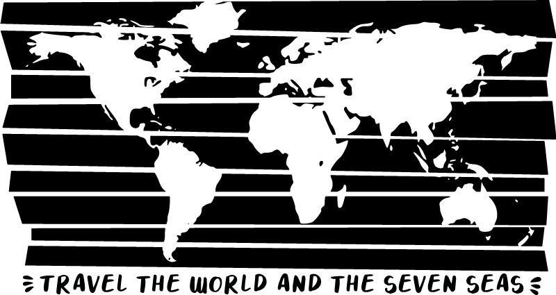 Alfombra vinílica mapamundi viaja por el mundo - TenVinilo