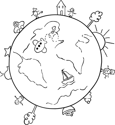Alfombra vinílica infantil vinilo decorativo mapa viajes - TenVinilo