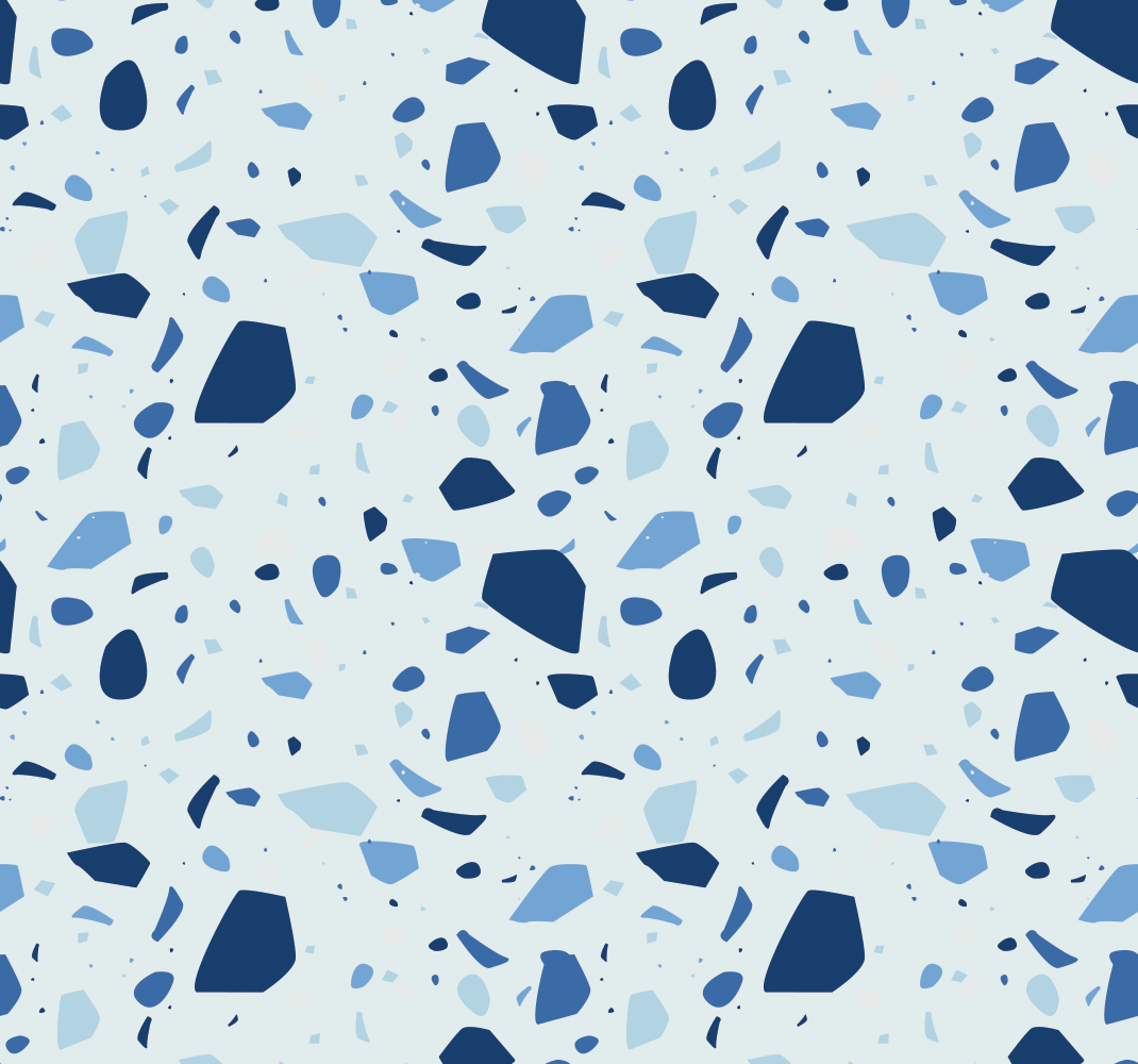 Alfombra vinílica baño terrazo azul - TenVinilo