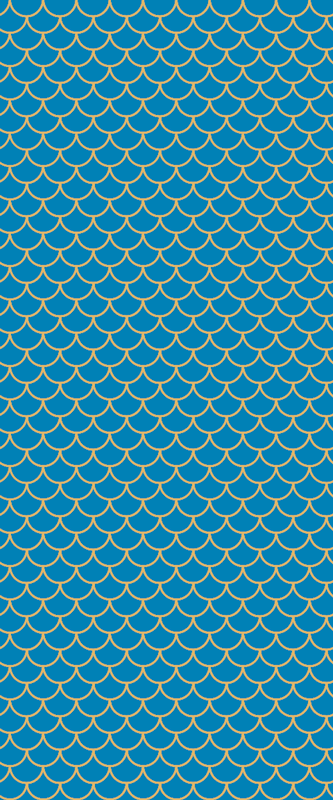Alfombra vinílica baño diseño escamas de pez azul - TenVinilo