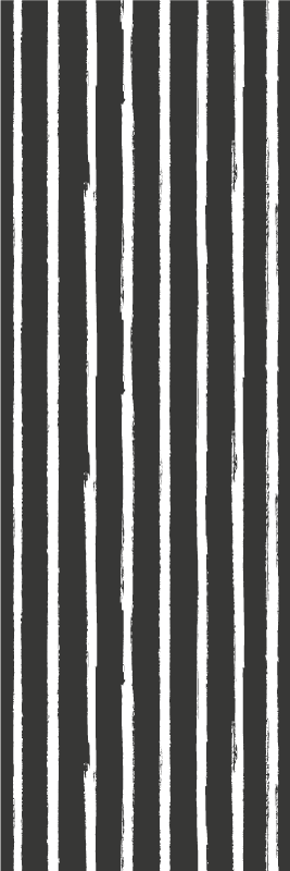 Alfombra vinílica baño líneas modernas en blanco y negro - TenVinilo