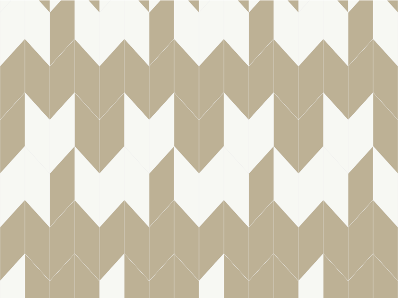 Alfombra vinílica baño patrón geométrico blanco y beige - TenVinilo