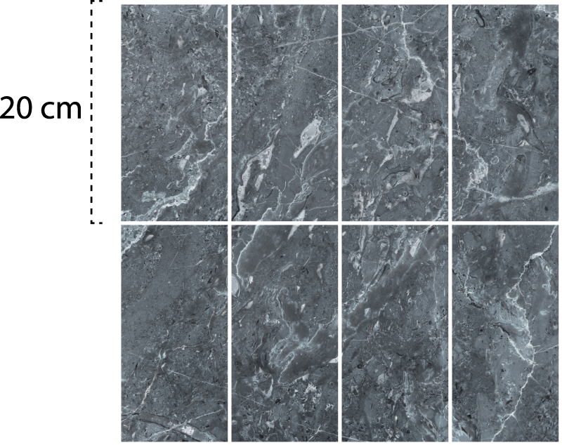 Alfombra vinílica baño baldosas de mármol gris - TenVinilo