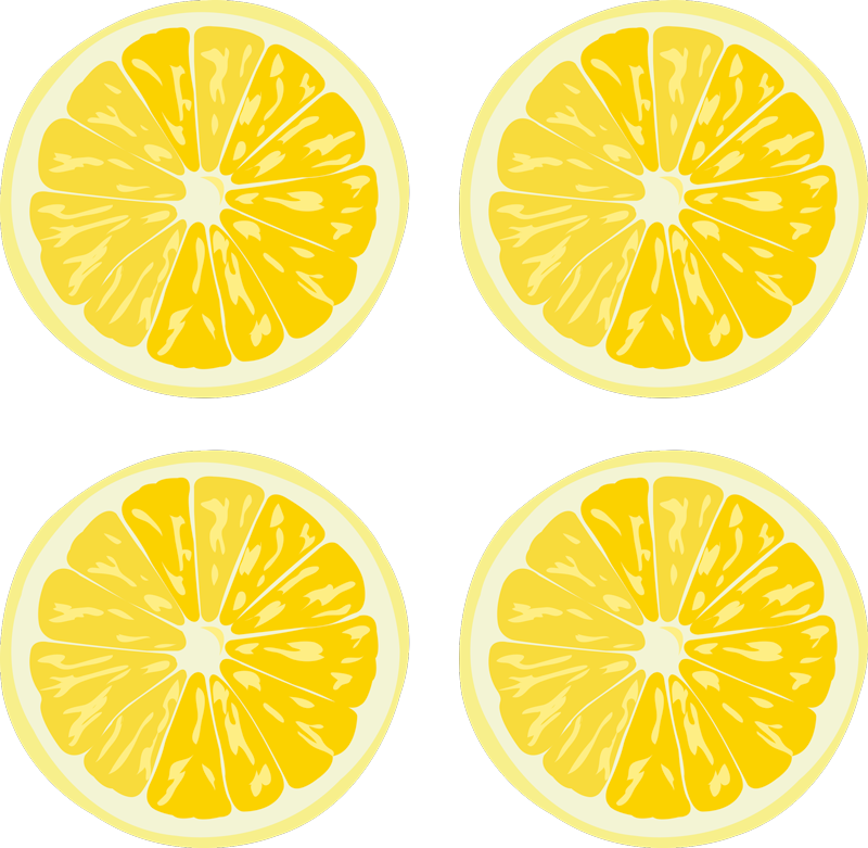 Alfombra de vinilo para cocina limones en rodajas stickers - TenVinilo