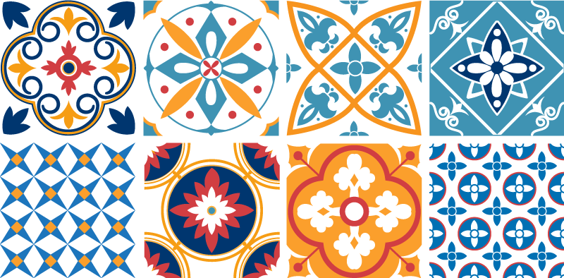 Alfombra de vinilo para cocina sevrinia azulejos de cemento - TenVinilo