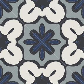 Alfombra de vinilo para cocina estilo gracia azul hidráulico - TenVinilo