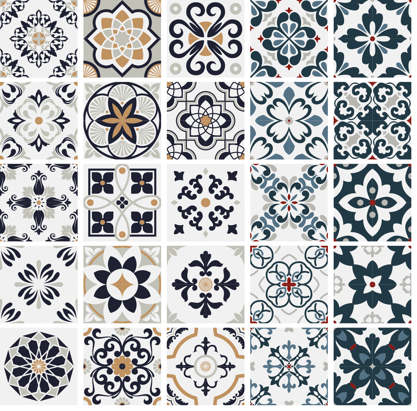 Alfombra de vinilo para cocina adhesivos de azulejos vintage - TenVinilo