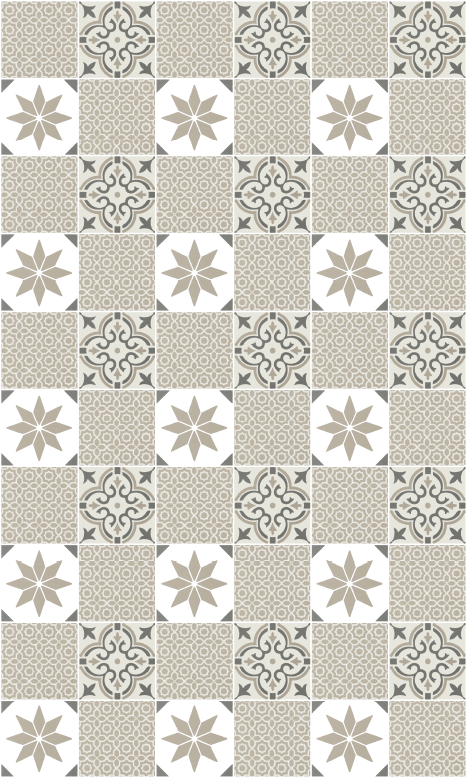 Alfombra de vinilo para cocina mosaico marroquí arenoso - TenVinilo