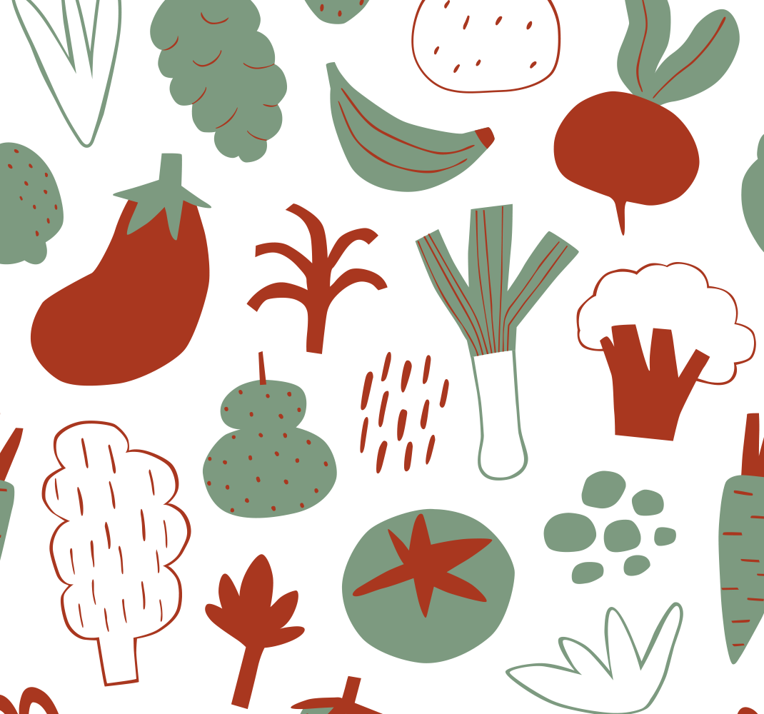 Alfombra de vinilo para cocina verduras coloridas - TenVinilo