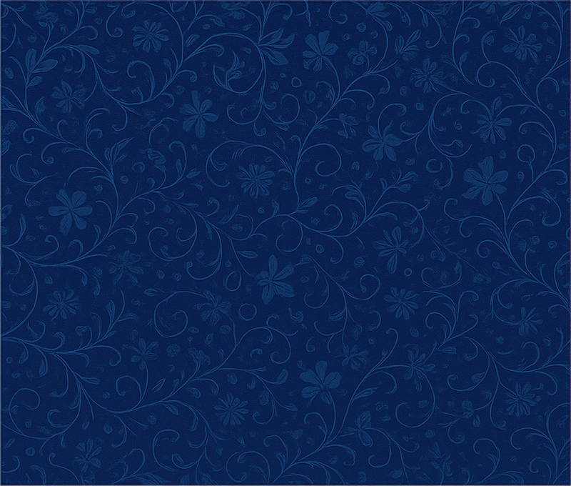 Alfombra vinílica dormitorio motivo floral azul marino - TenVinilo