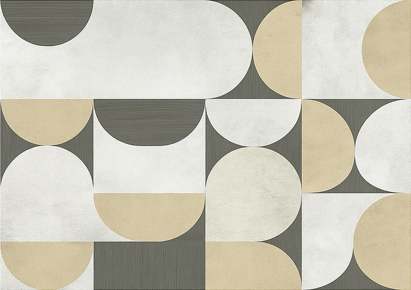 Alfombras vinílicas grandes geometría abstracta - TenVinilo