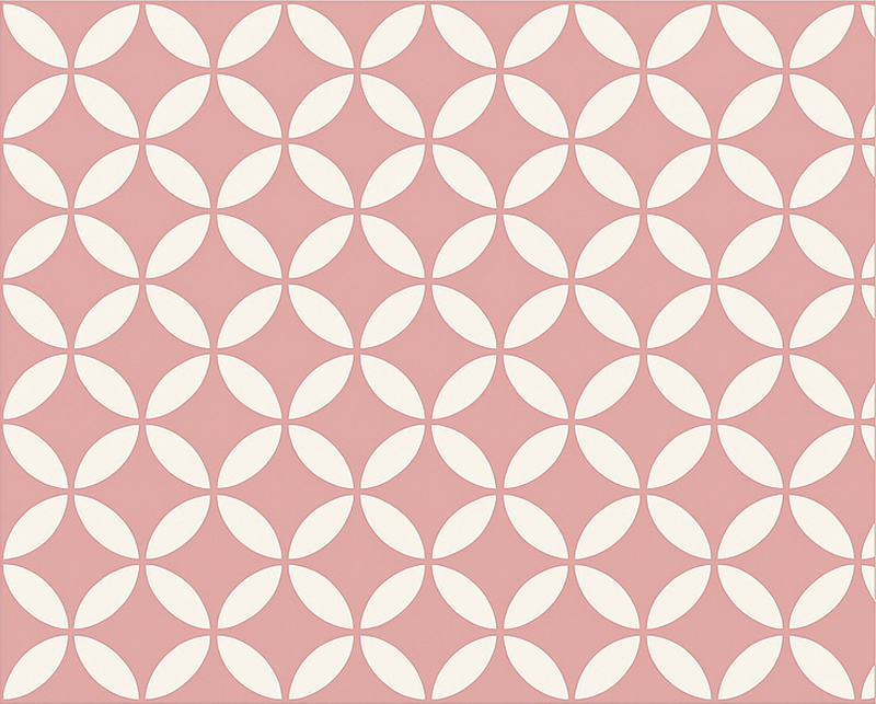 Alfombra pvc diseño ornamental rosa elegante - TenVinilo