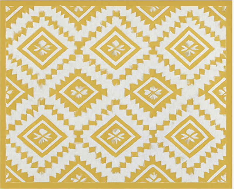 Alfombra pvc efecto marroquí dorado - TenVinilo