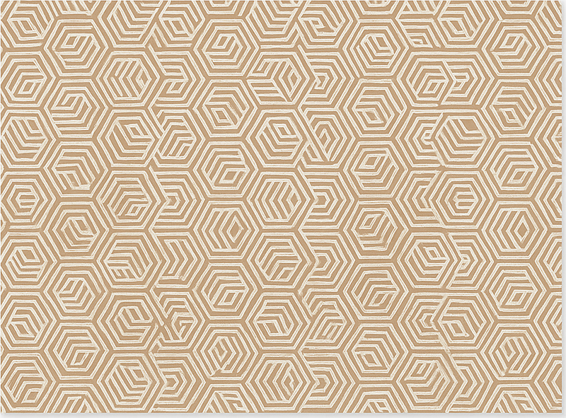 Alfombra exterior pvc ornamentos abstractos beige - TenVinilo