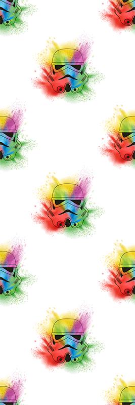 Alfombra vinílica dormitorio diseño cabezas de trooper - TenVinilo