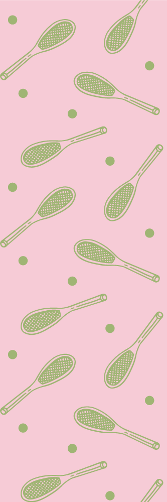 Alfombra vinílica dormitorio diseño de raquetas de tenis - TenVinilo
