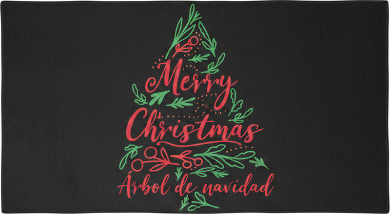 Alfombra vinílica dormitorio Árbol de navidad feliz navidad - TenVinilo