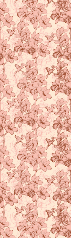 Alfombra vinílica nórdica flores 3d vintage - TenVinilo