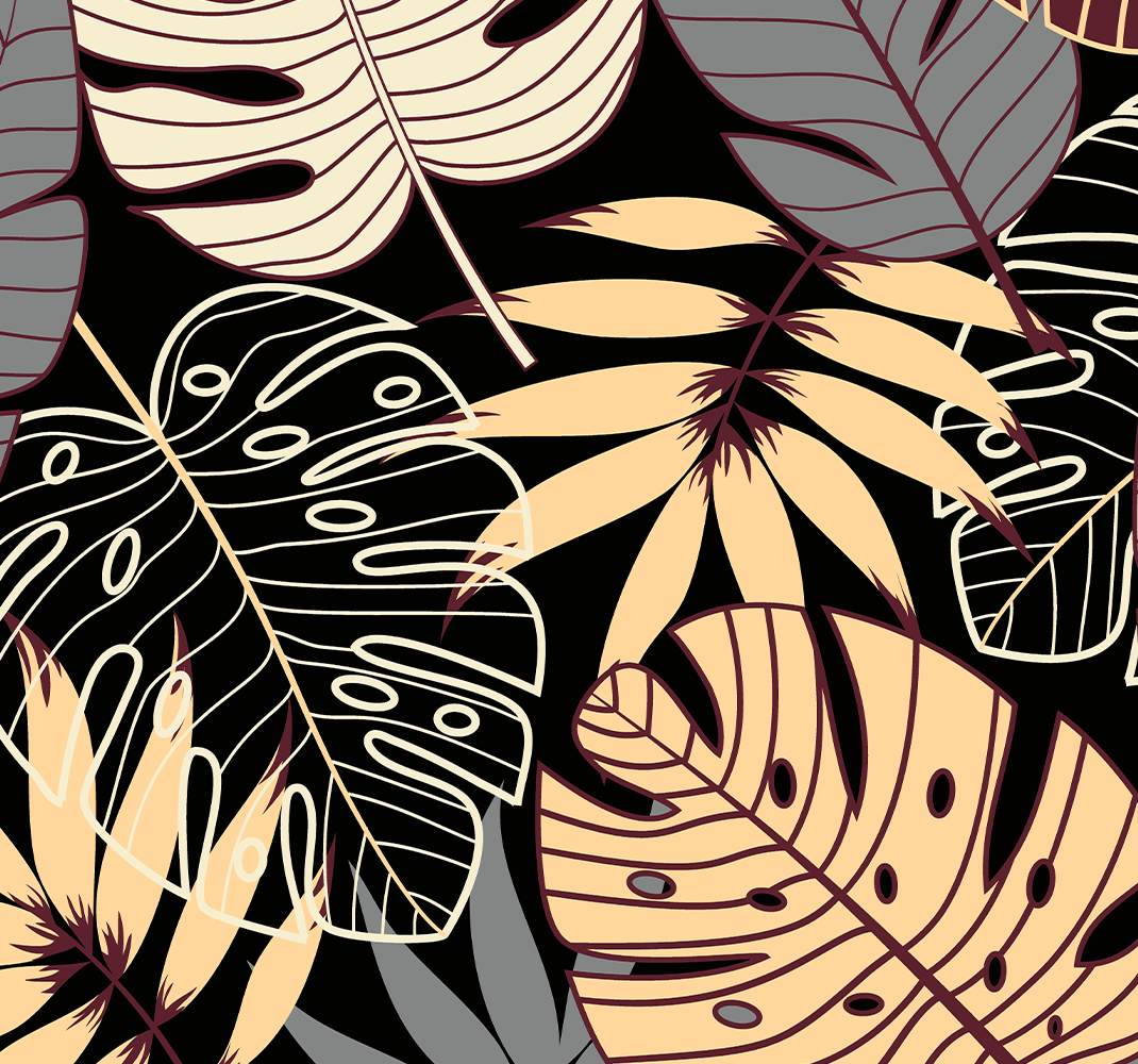 Alfombra vinílica naturaleza papel pintado selva vintage - TenVinilo