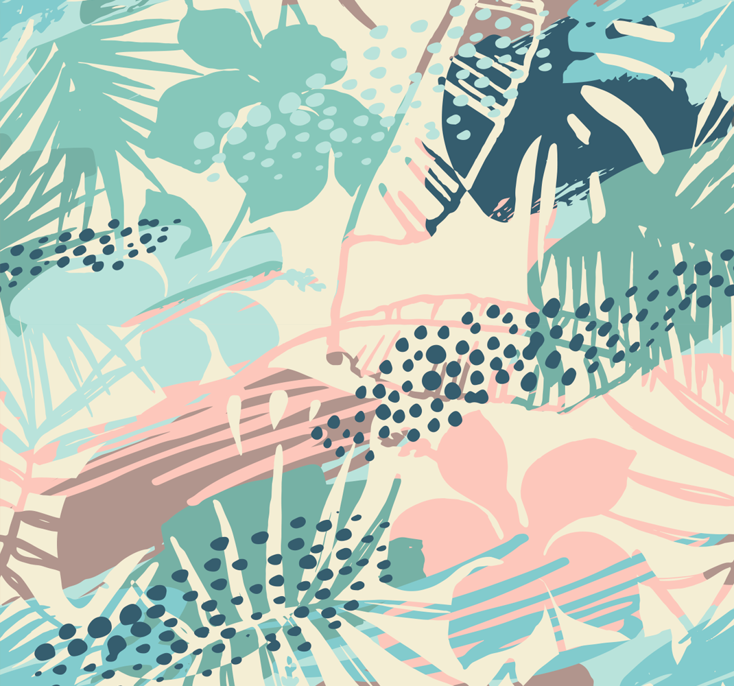 Alfombra vinílica naturaleza diseño tropical de plantas - TenVinilo