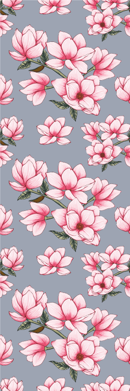 Alfombra vinílica naturaleza flores magnolia hermosas - TenVinilo