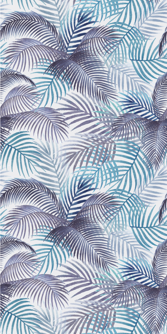 Alfombra vinílica naturaleza palms y hojas - TenVinilo