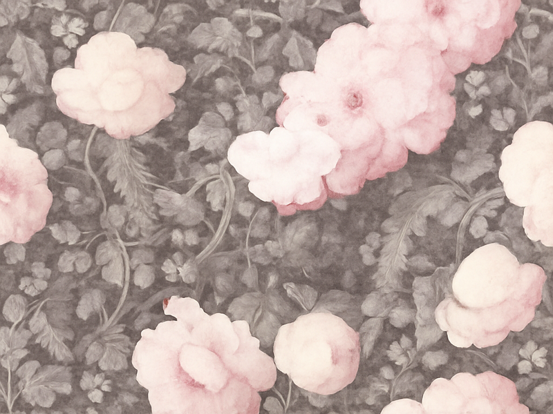 Alfombra vinílica naturaleza lino vintage en flor - TenVinilo