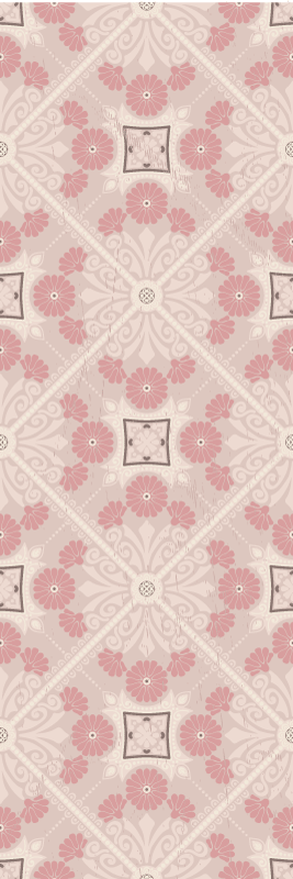 Alfombra vinílica vintage patrón estilo pastel - TenVinilo