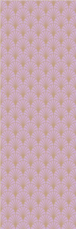 Alfombra vinílica vintage patrón de escamas rosa y oro - TenVinilo
