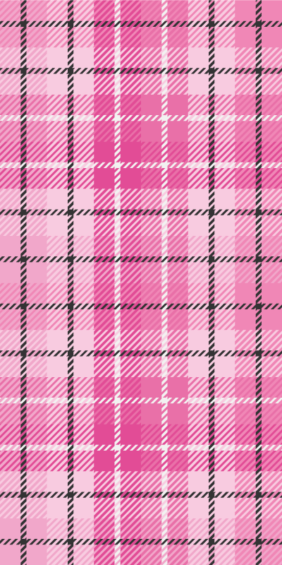 Alfombra vinílica vintage tartán rosa y negro - TenVinilo